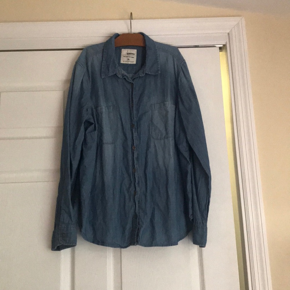 Jean button down shirt